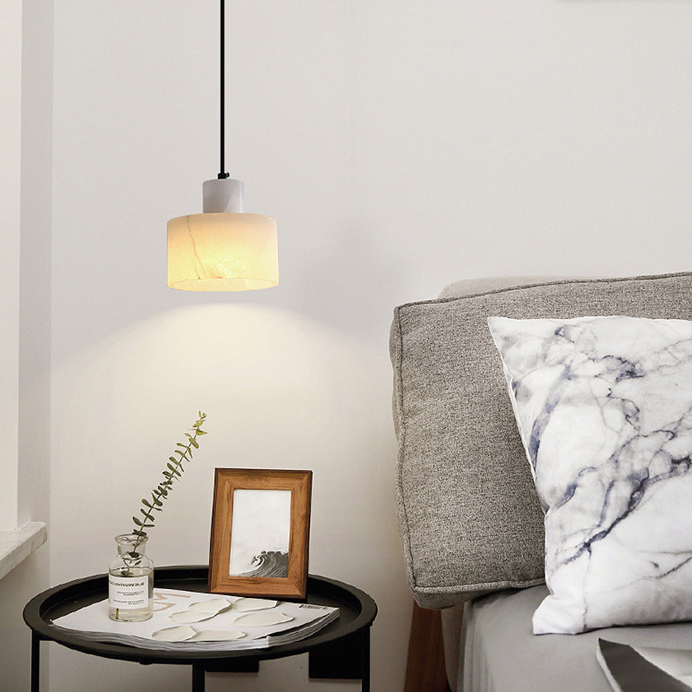 Nordin White Marble Pendant Light for Scandinavian Interiors | Snurv | Temsk