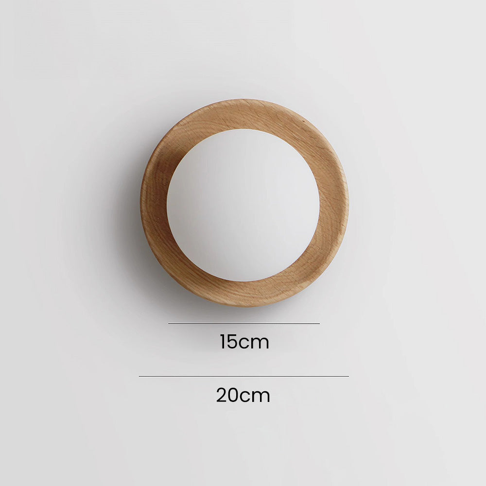 Minimal White Wall Lamp Featuring Natural Wood Accents For Any Room | Temsk