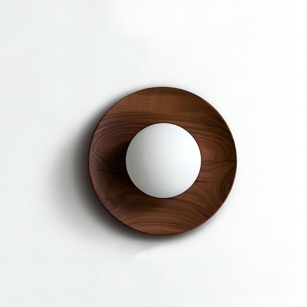 Minimal White Wall Lamp Featuring Natural Wood Accents For Any Room | Temsk