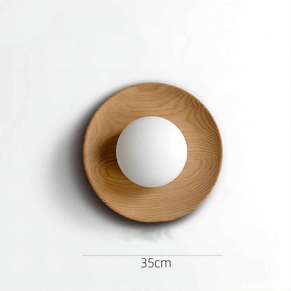 Minimal White Wall Lamp Featuring Natural Wood Accents For Any Room | Temsk