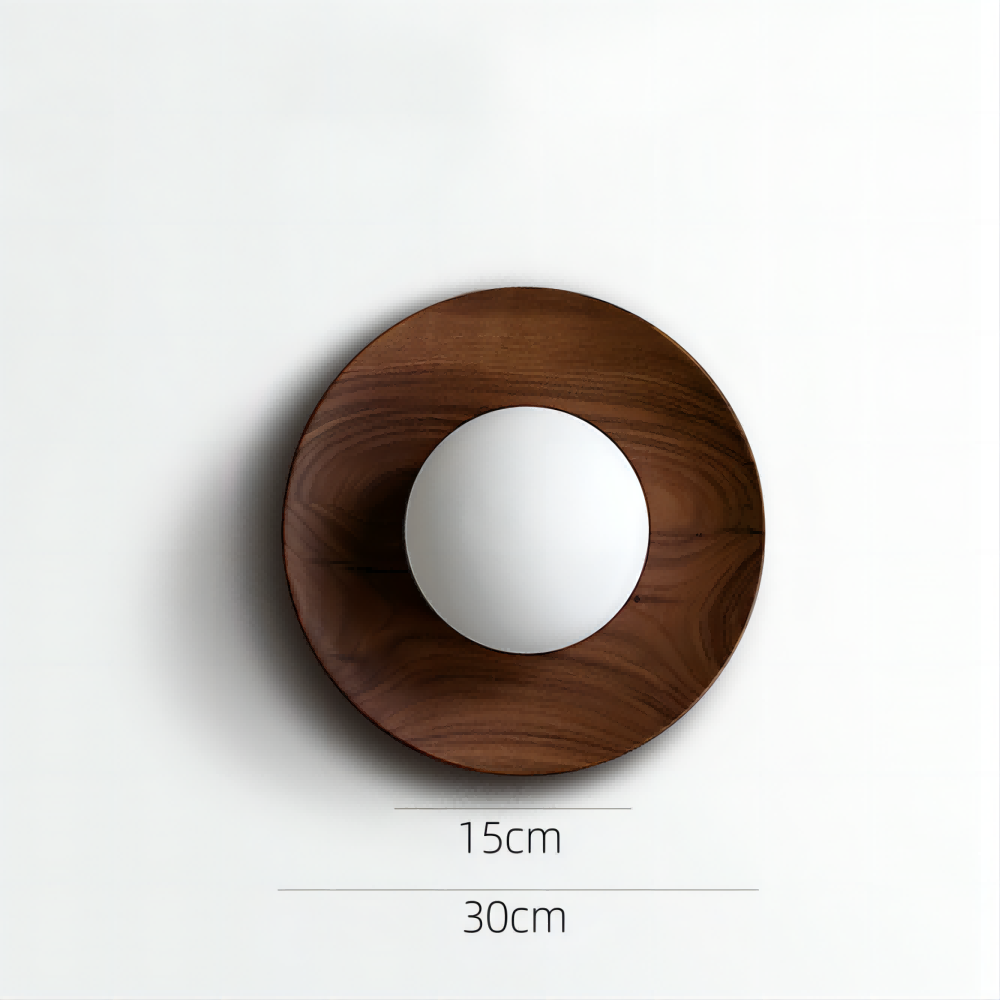 Minimal White Wall Lamp Featuring Natural Wood Accents For Any Room | Temsk