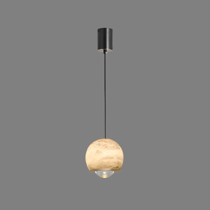 Solara Marble and Alabaster Luster Lamp in Scandinavian Style | Snurv | Temsk