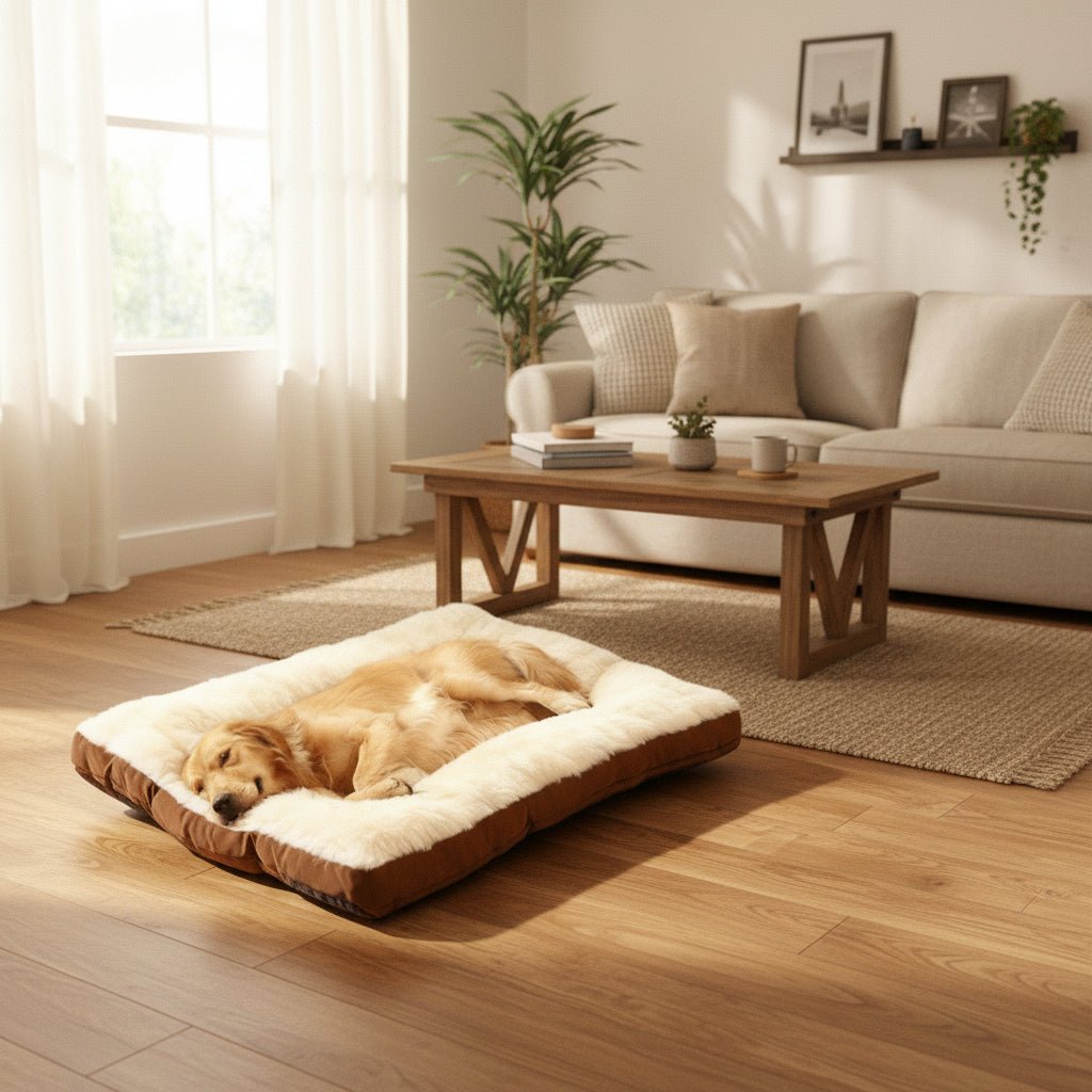 NebulaPaws Soft Dog Bed With Supportive Foam And Cotton Cover | Temsk