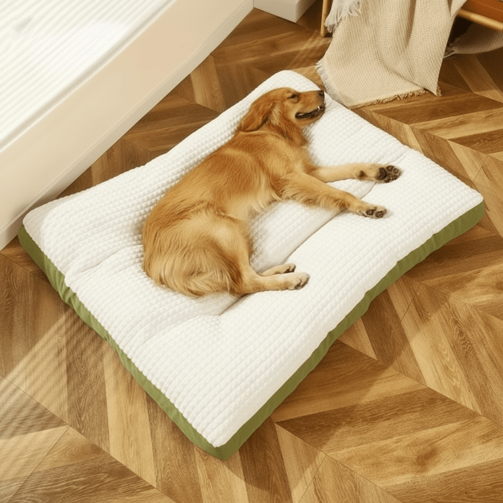 NebulaPaws Soft Dog Bed With Supportive Foam And Cotton Cover | Temsk