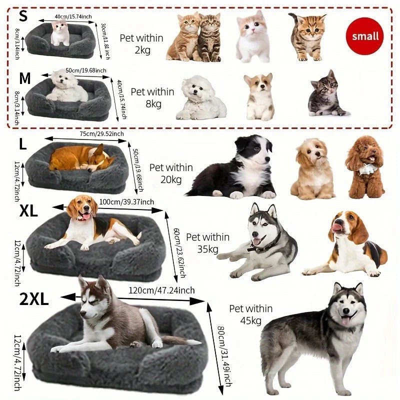 SerenePaw Memory Calming Orthopedic Dog Bed With Padding | Temsk