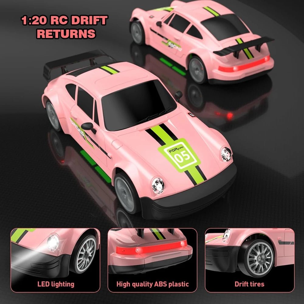 DriftNova 1:20 vysokorychlostní 4WD RC driftovací auto s LED osvětlením | Temsk