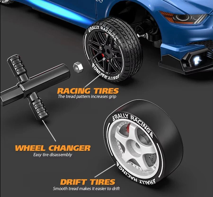 DriftNova 4WD RC driftovací auto s ultra hladkými pneumatikami pro plynulé driftování | Temsk
