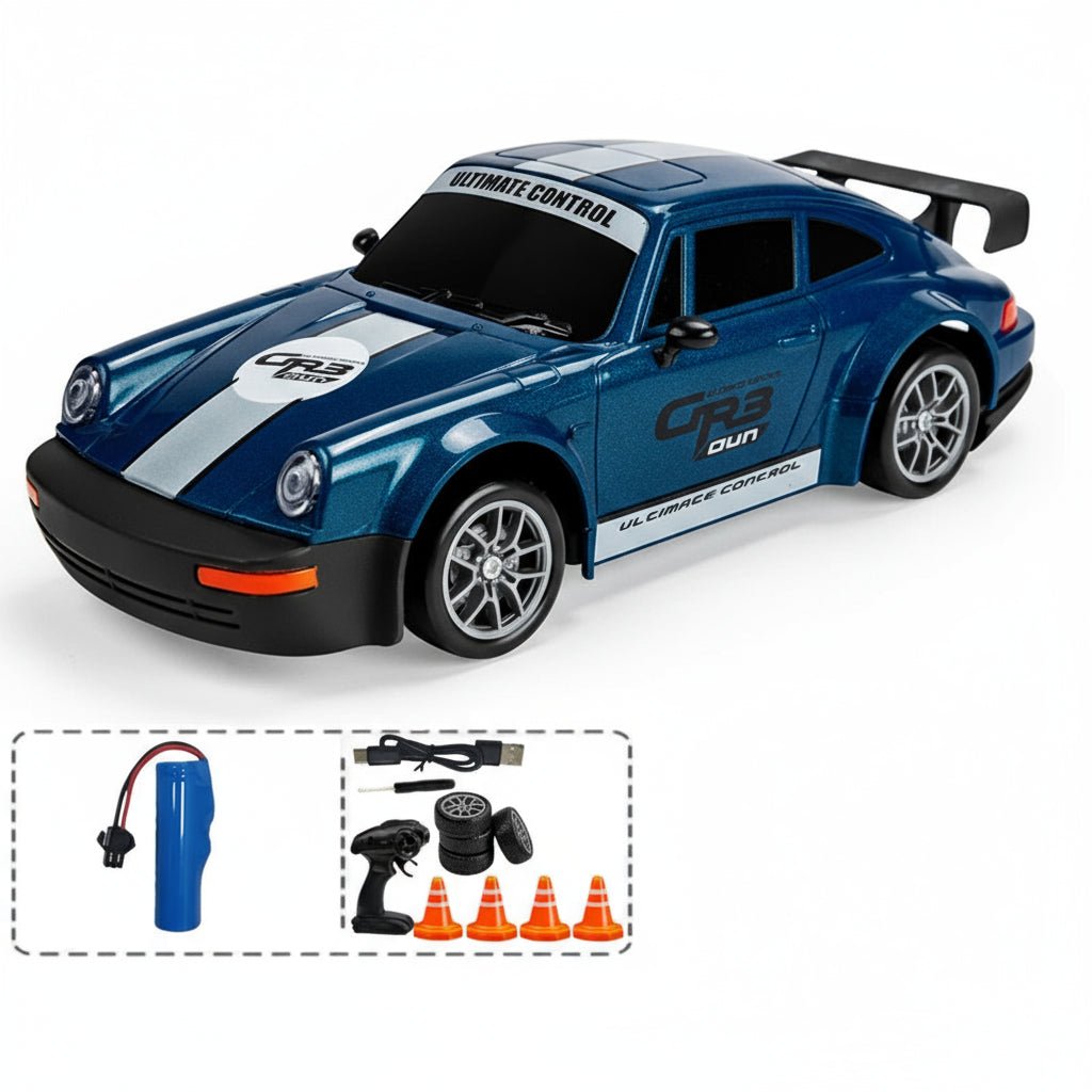 AeroPulse 1:24 High-Speed 4WD RC Drift Car With LED Lighting And Dual Tires | Temsk