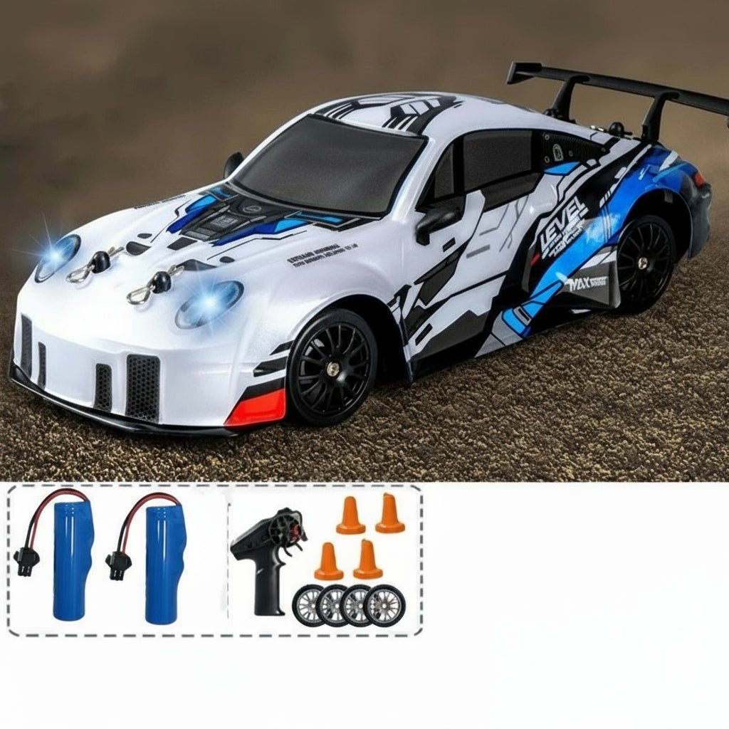 AeroPulse 1:24 High-Speed 4WD RC Drift Car With LED Lighting And Dual Tires | Temsk