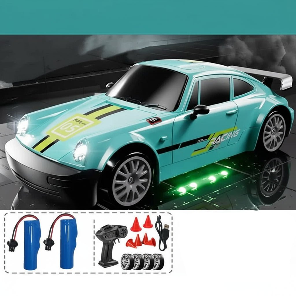 AeroPulse 1:24 High-Speed 4WD RC Drift Car With LED Lighting And Dual Tires | Temsk
