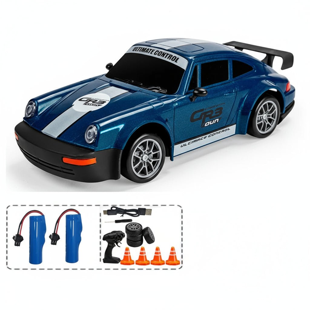 AeroPulse 1:24 High-Speed 4WD RC Drift Car With LED Lighting And Dual Tires | Temsk