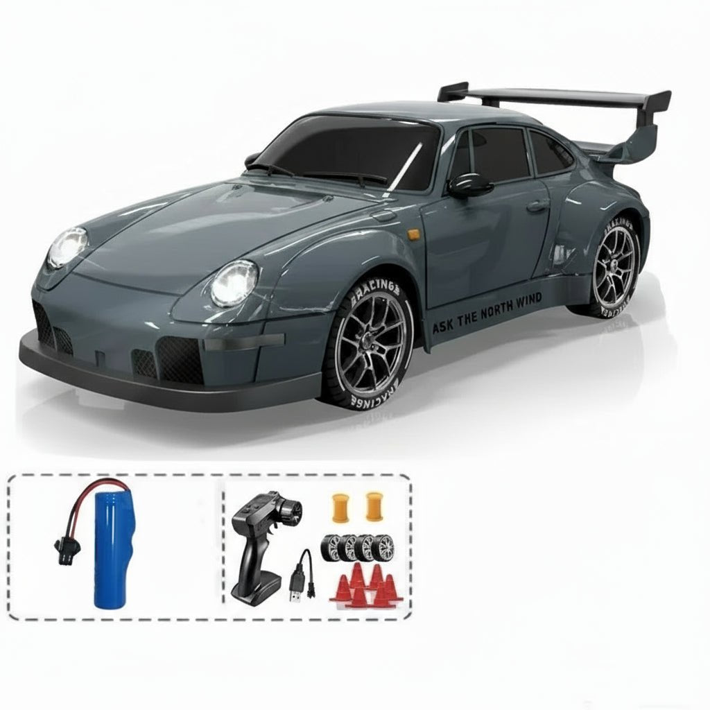 AeroPulse 1:24 High-Speed 4WD RC Drift Car With LED Lighting And Dual Tires | Temsk