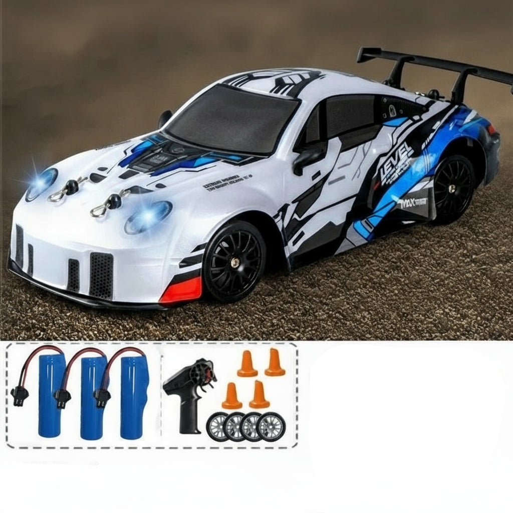 AeroPulse 1:24 High-Speed 4WD RC Drift Car With LED Lighting And Dual Tires | Temsk