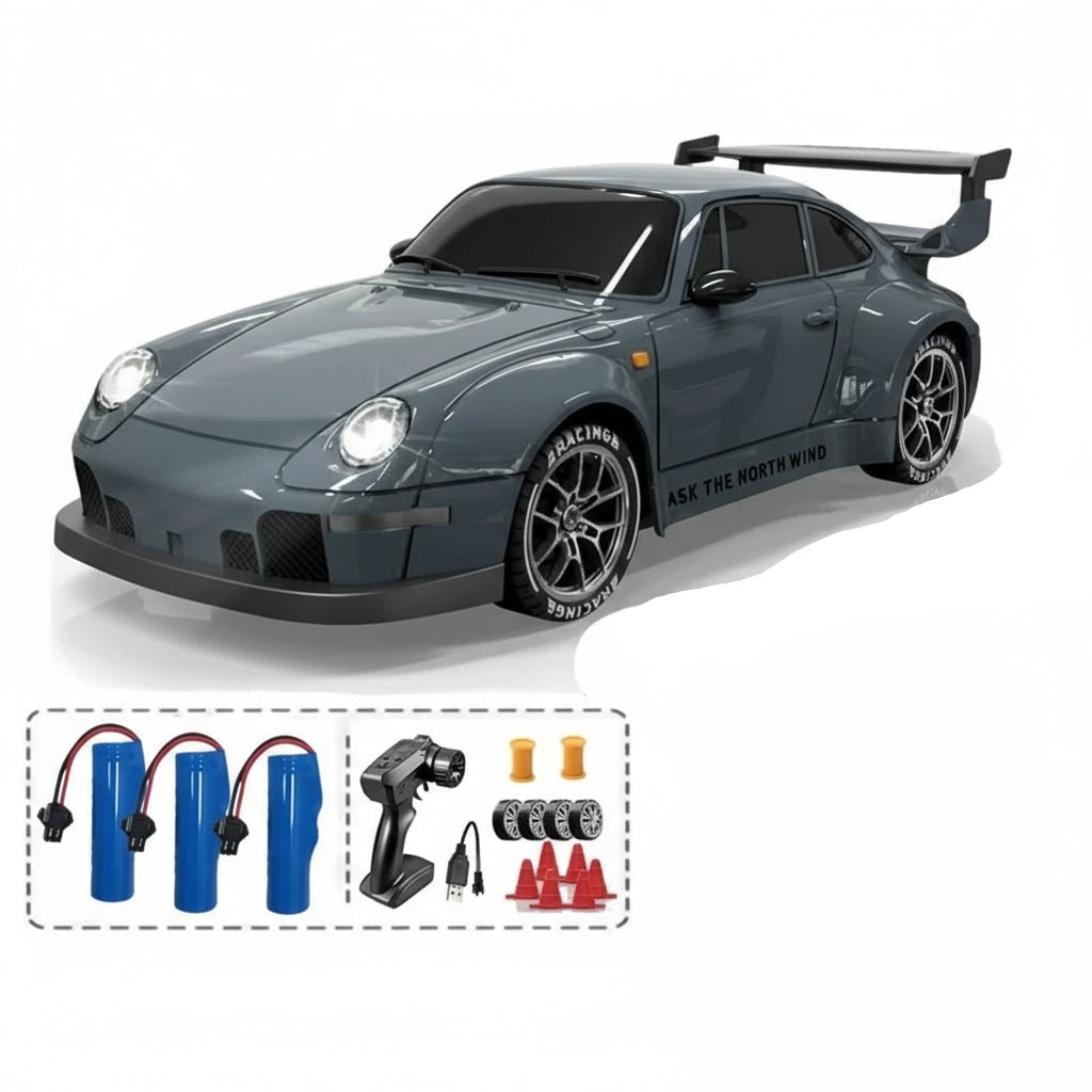 AeroPulse 1:24 High-Speed 4WD RC Drift Car With LED Lighting And Dual Tires | Temsk