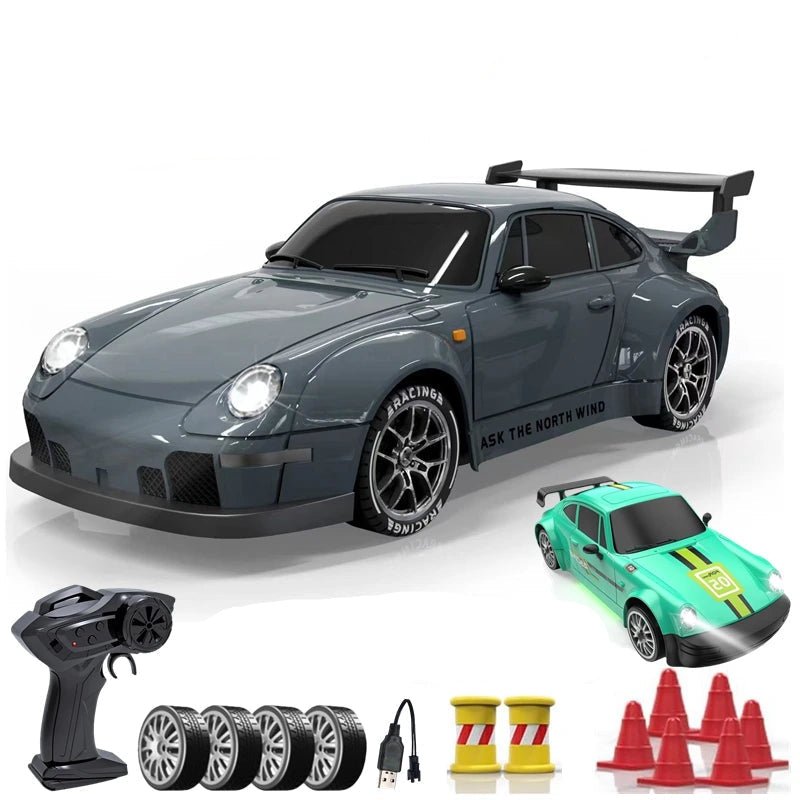 AeroPulse 1:24 High-Speed 4WD RC Drift Car With LED Lighting And Dual Tires | Temsk
