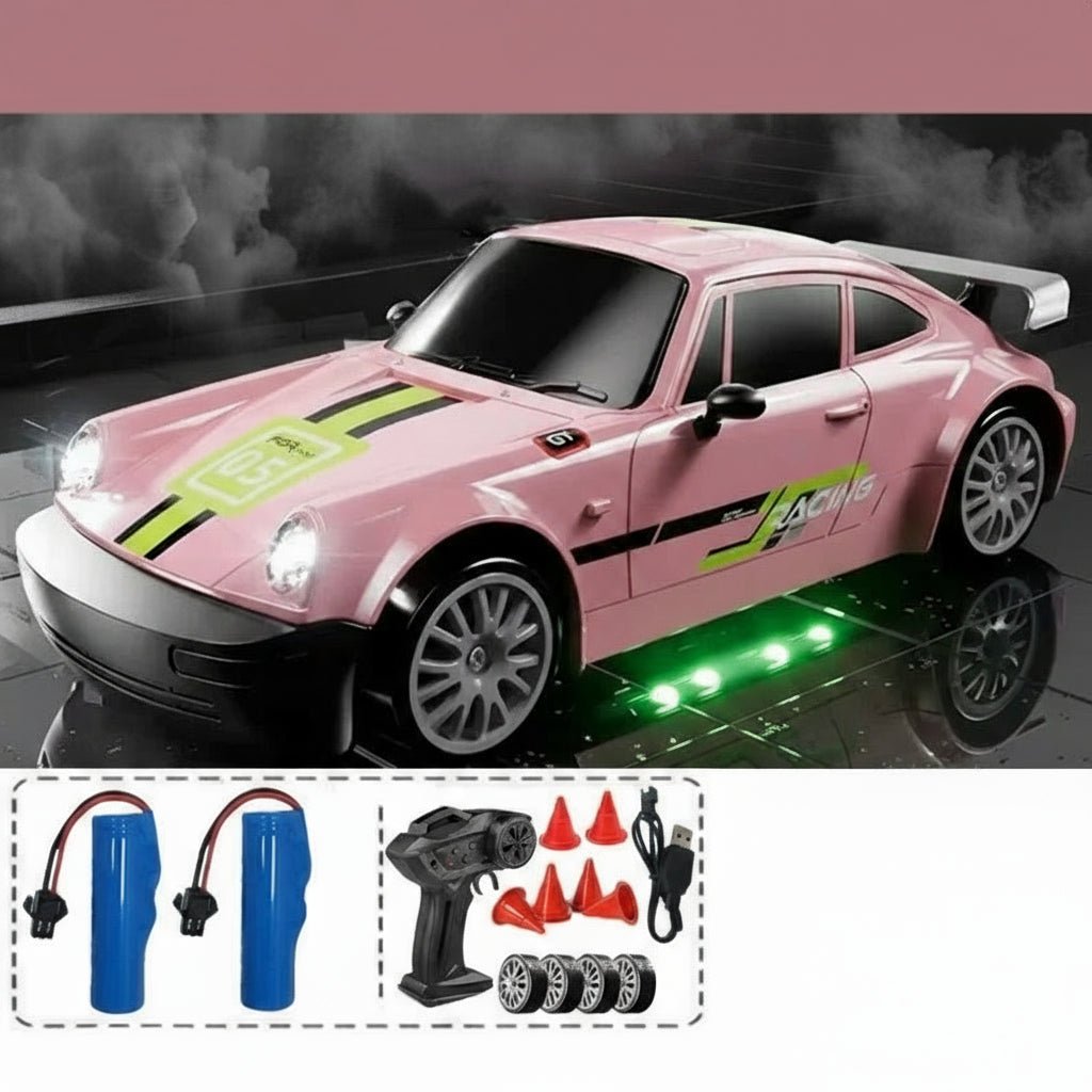 AeroPulse 1:24 High-Speed 4WD RC Drift Car With LED Lighting And Dual Tires | Temsk