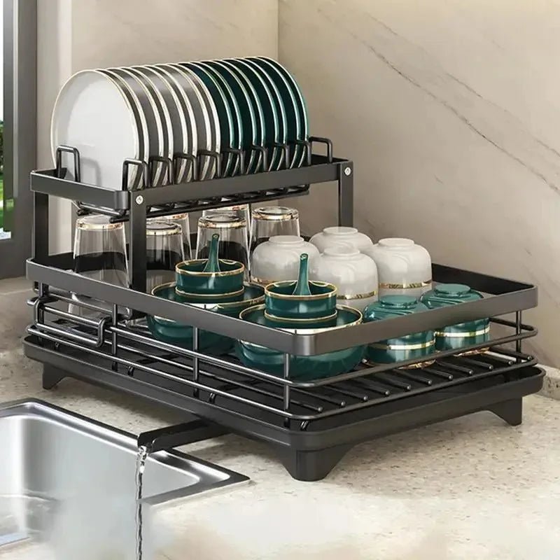 CulinaCraft Foldable Stainless Steel Dish Rack For Space Saving Kitchens | Temsk