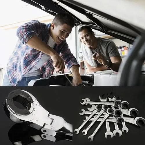 GripFlex Pro Adjustable Ratchet Wrench for Pipe Connections (2-In-1) | Temsk