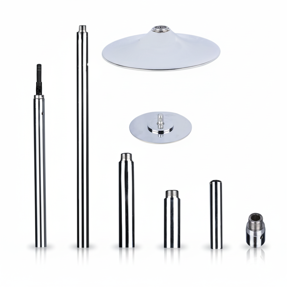 Spinning and Static Chrome Steel Dance Pole for Home Fitness Training | Temsk