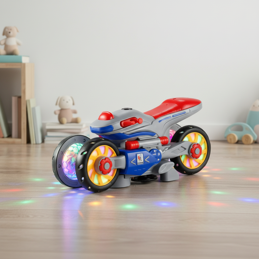 Legetøjsmotorcykel til børn med dansende lys og musik | Temsk
