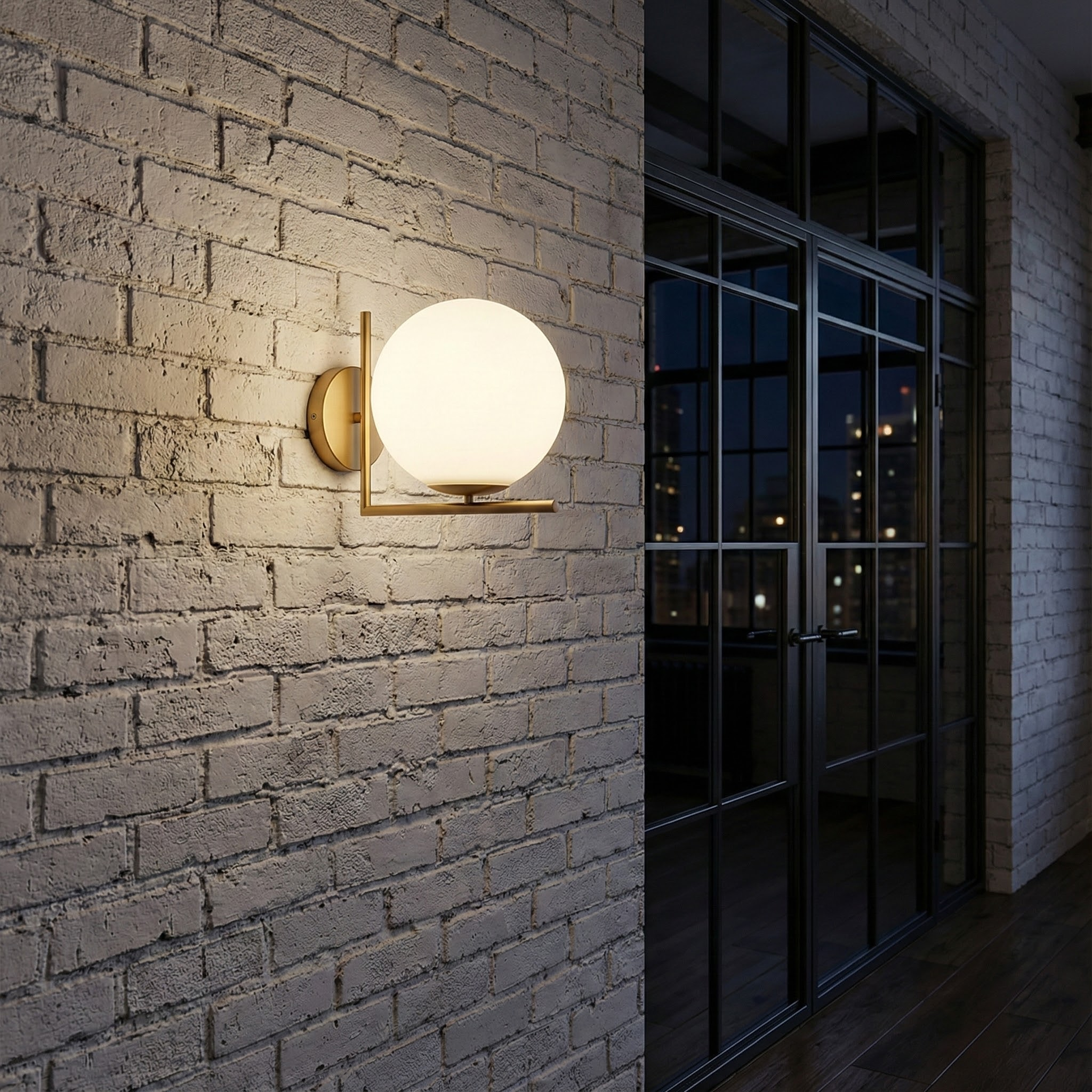 Astra Modern Elegant Wall Sconce Lighting With Frosted Globe Design | Temsk