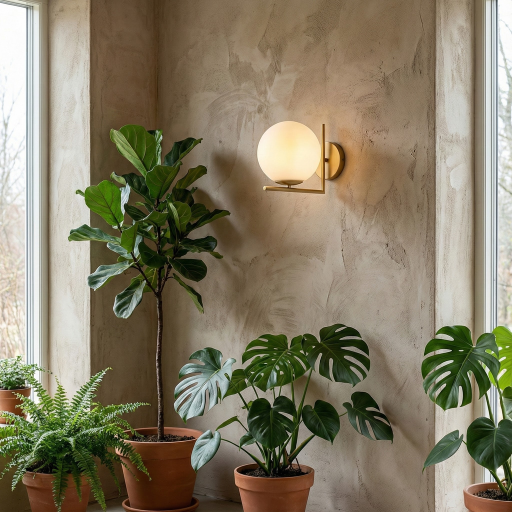 Astra moderní elegantní nástěnné svítidlo s matným kulatým designem | Temsk