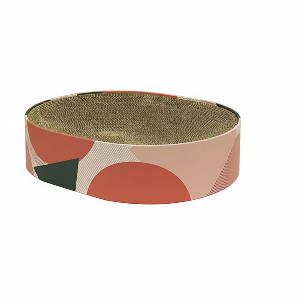 Round Cardboard Cat Scratcher Bed Lounger For Claw Care | Temsk