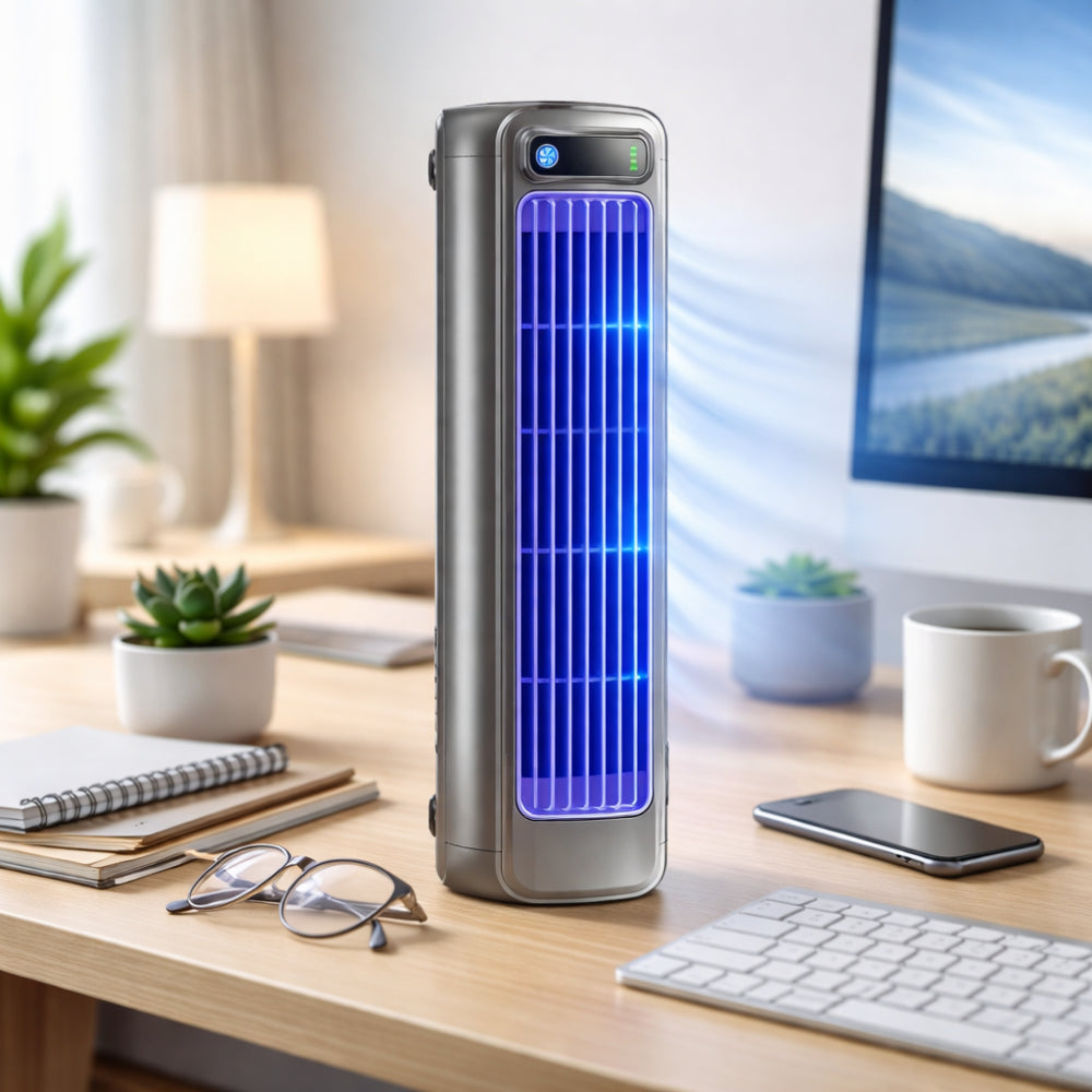 Compact Tower Desk Fan For Small Spaces With Three Speeds | Temsk