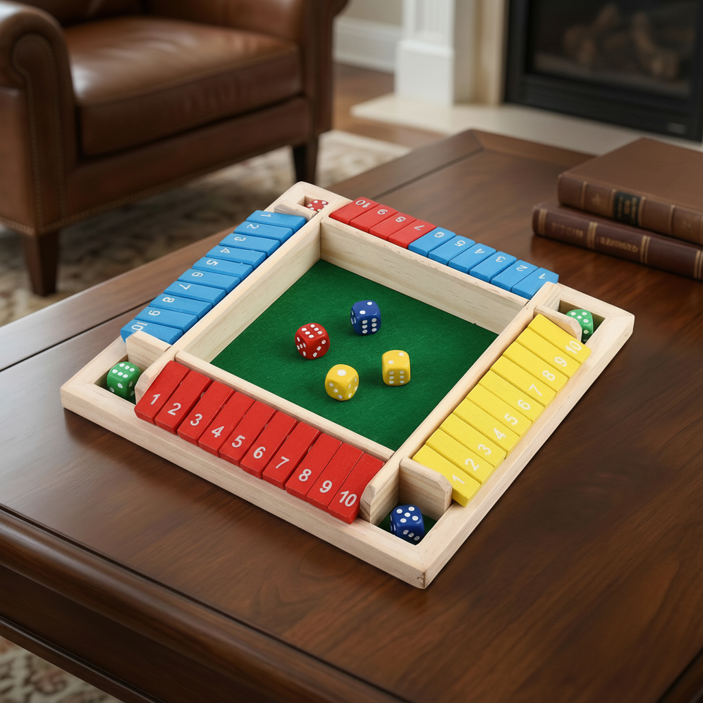 Wooden Family Dice Game For Math Learning And Tabletop Fun | Temsk