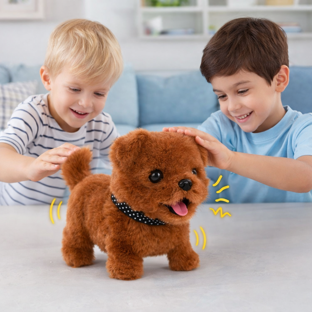 German Shepherd Interactive Puppy Robot With Plush Exterior That Walks And Barks | Temsk
