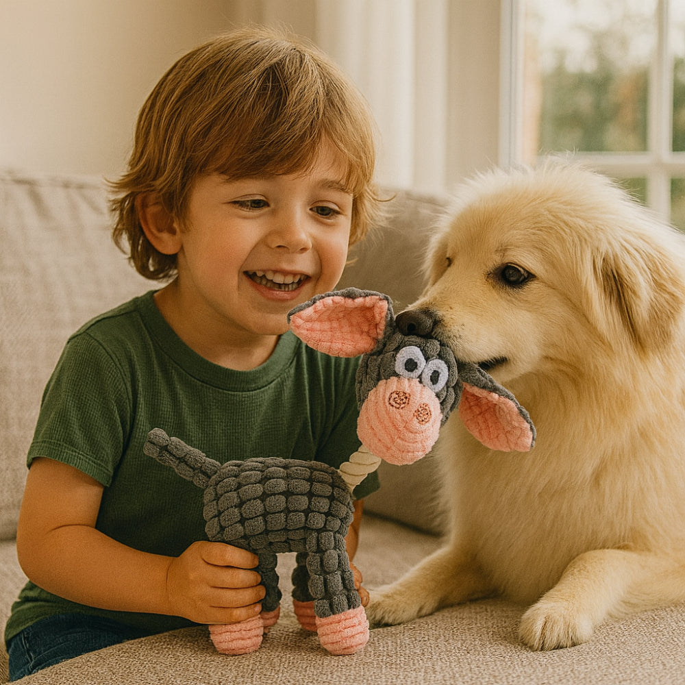 Rope Dog Toy For Chew And Tug With Squeaker Sound Fun | Temsk