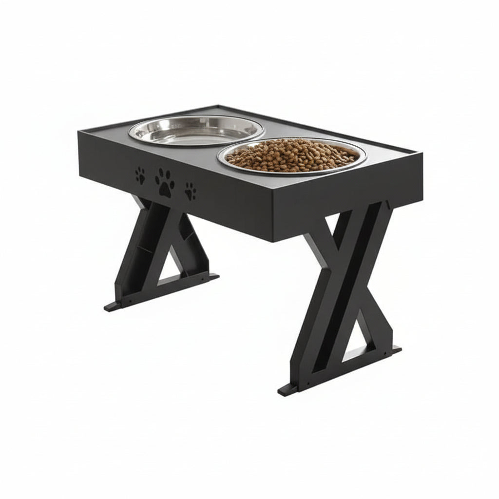 Adjustable Elevated Feeding Station For Dog Bowls Stand | Temsk