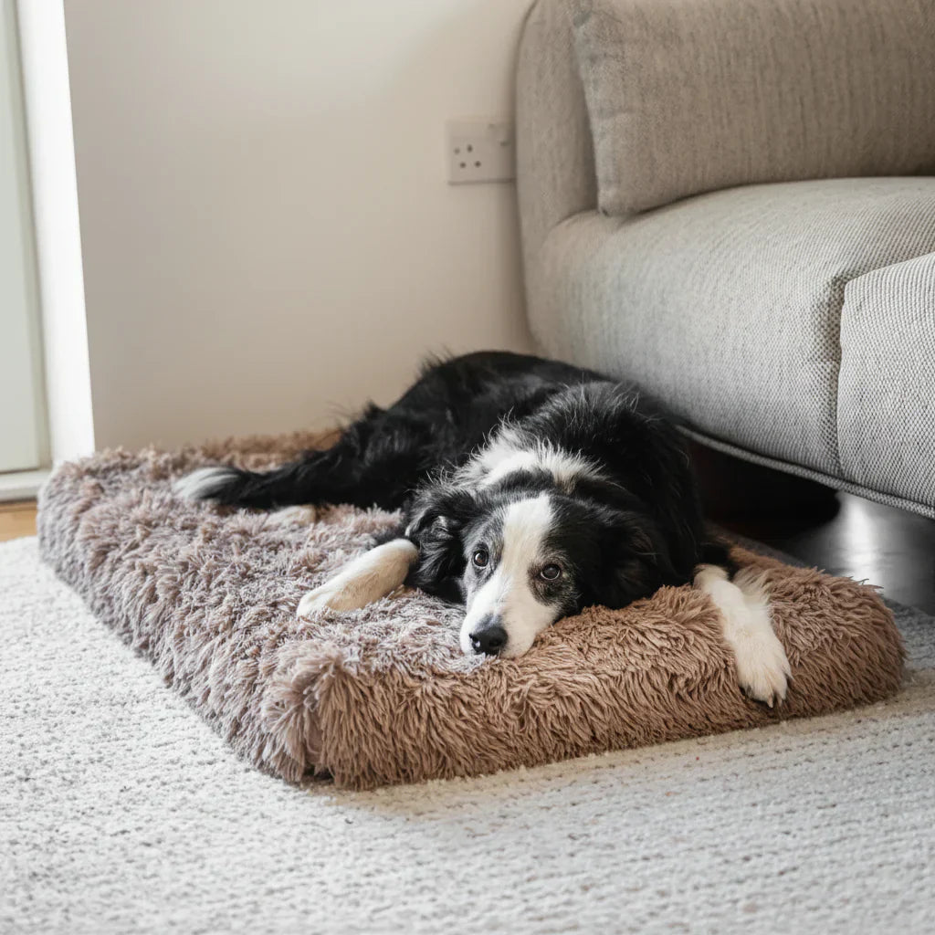 Waschbares Hundebett mit erhöhtem Rand, Schlafkissen für den Innenbereich | Temsk