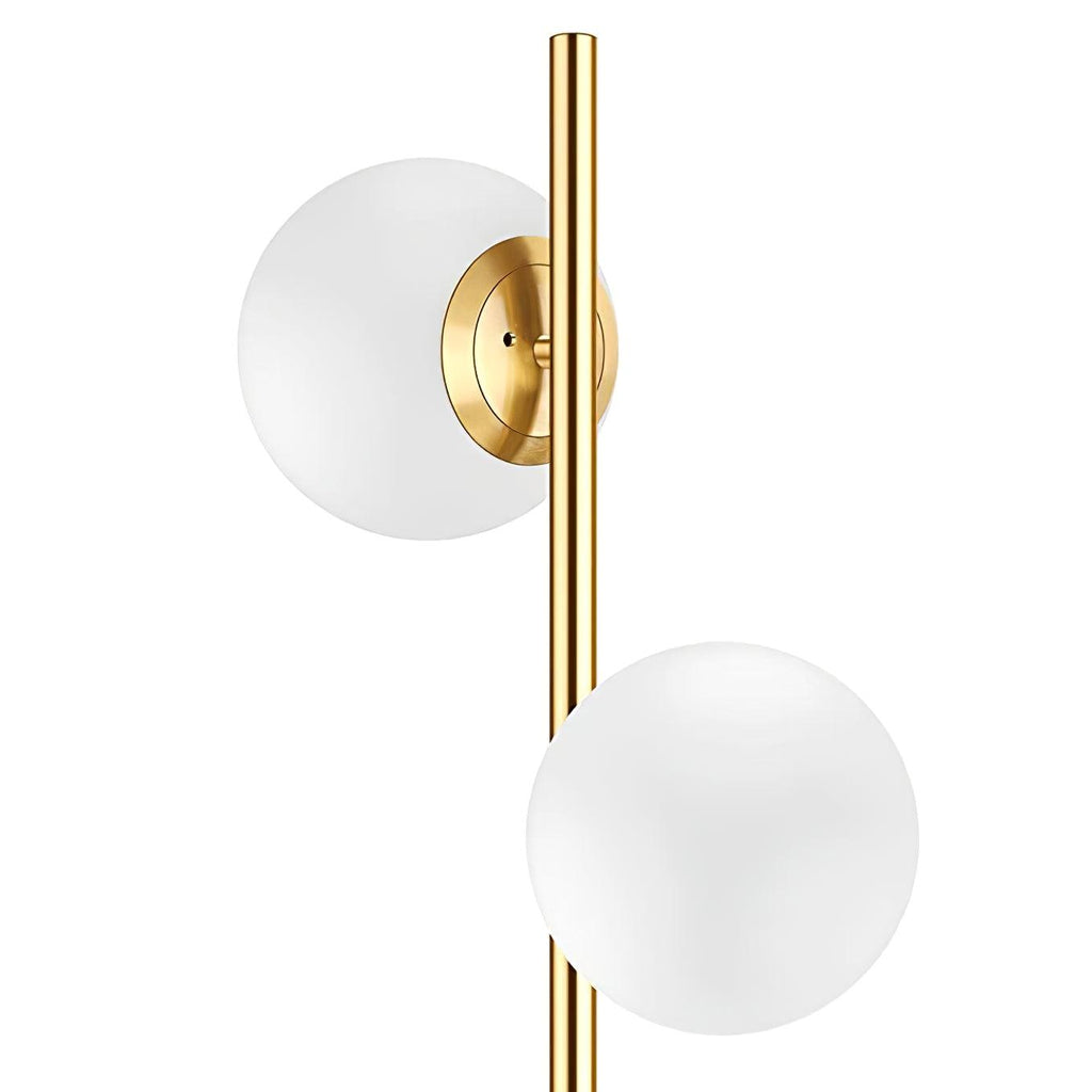 Elara LED Boom Lamp With Glass Orbs On Golden Pole | Snurv | Temsk