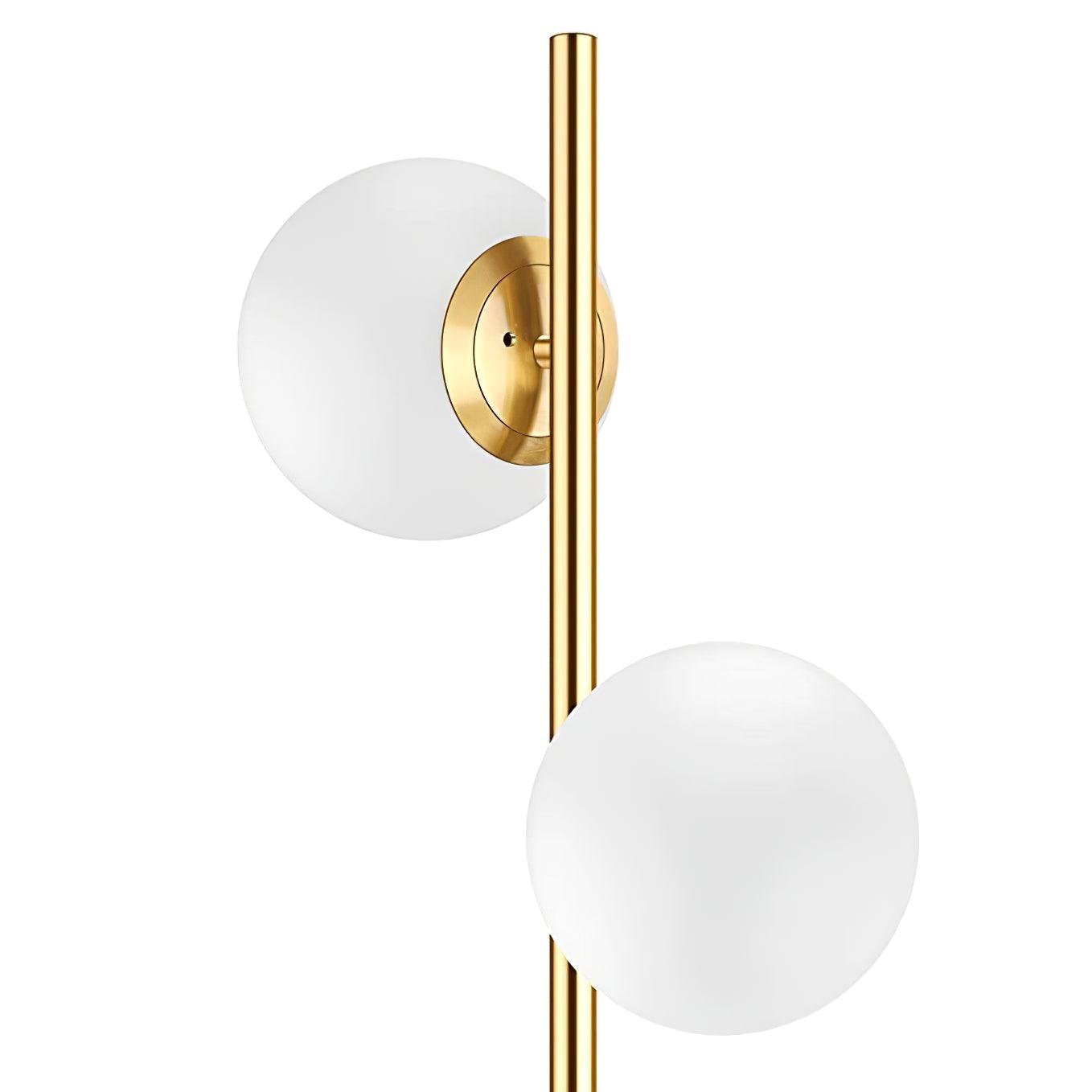 Elara LED Boom Lamp With Glass Orbs On Golden Pole | Snurv | Temsk