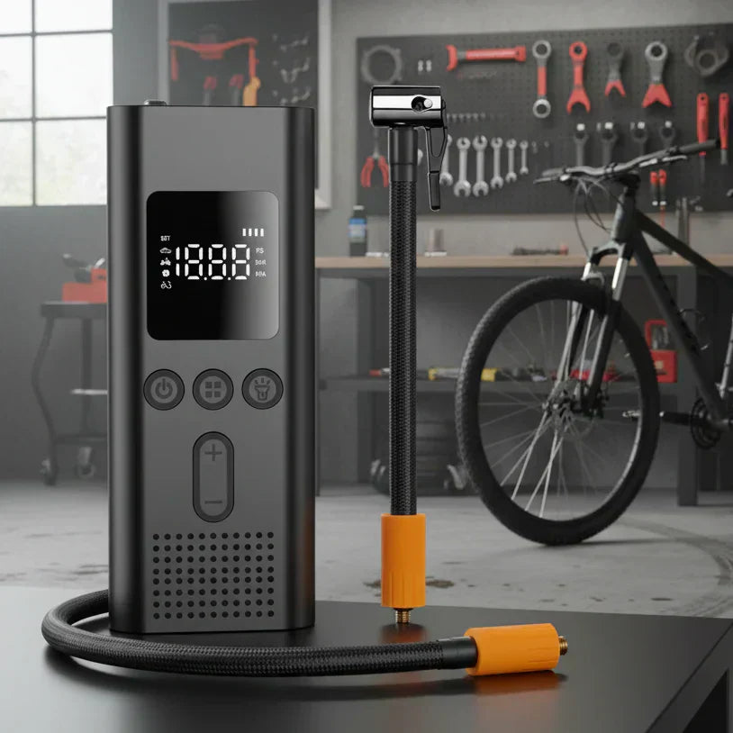 VoltPulse Pro Cordless Air Pump With 150 PSI And LCD Display | Temsk