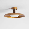 Ceiling Light With Hand-Blown Glass Shade And Textured Metal Rosette, Warm Ambient Glow | Temsk