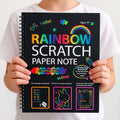 Rainbow Scratch Art Paper Set For Creative Drawing And Crafting | Temsk