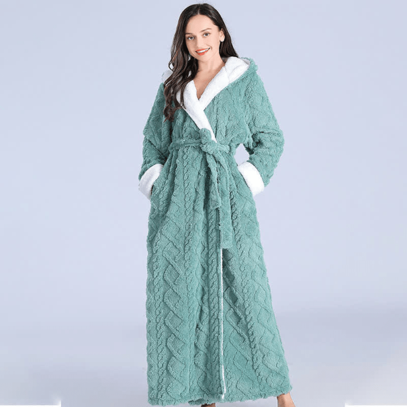 CloudNest Plush Bathrobe With Hood For Ultimate After Bath Comfort | Temsk