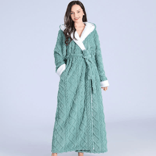CloudNest Hooded Plush Bathrobe For After-Bath Comfort And Warmth Temsk