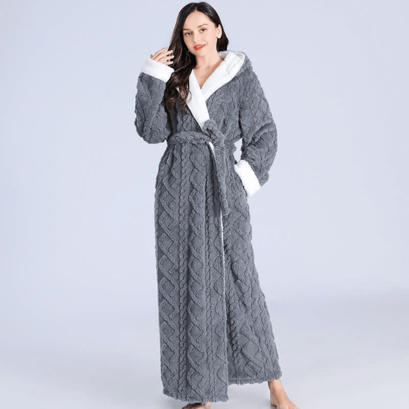 CloudNest Plush Bathrobe With Hood For Ultimate After Bath Comfort | Temsk