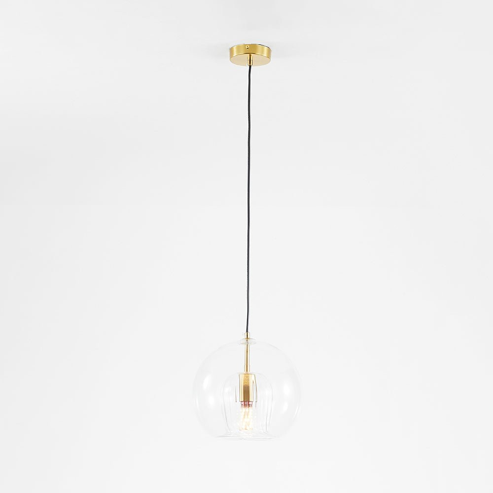 12 Inch Diameter Dual Layer Glass Globe Pendant Light Fixture | Temsk