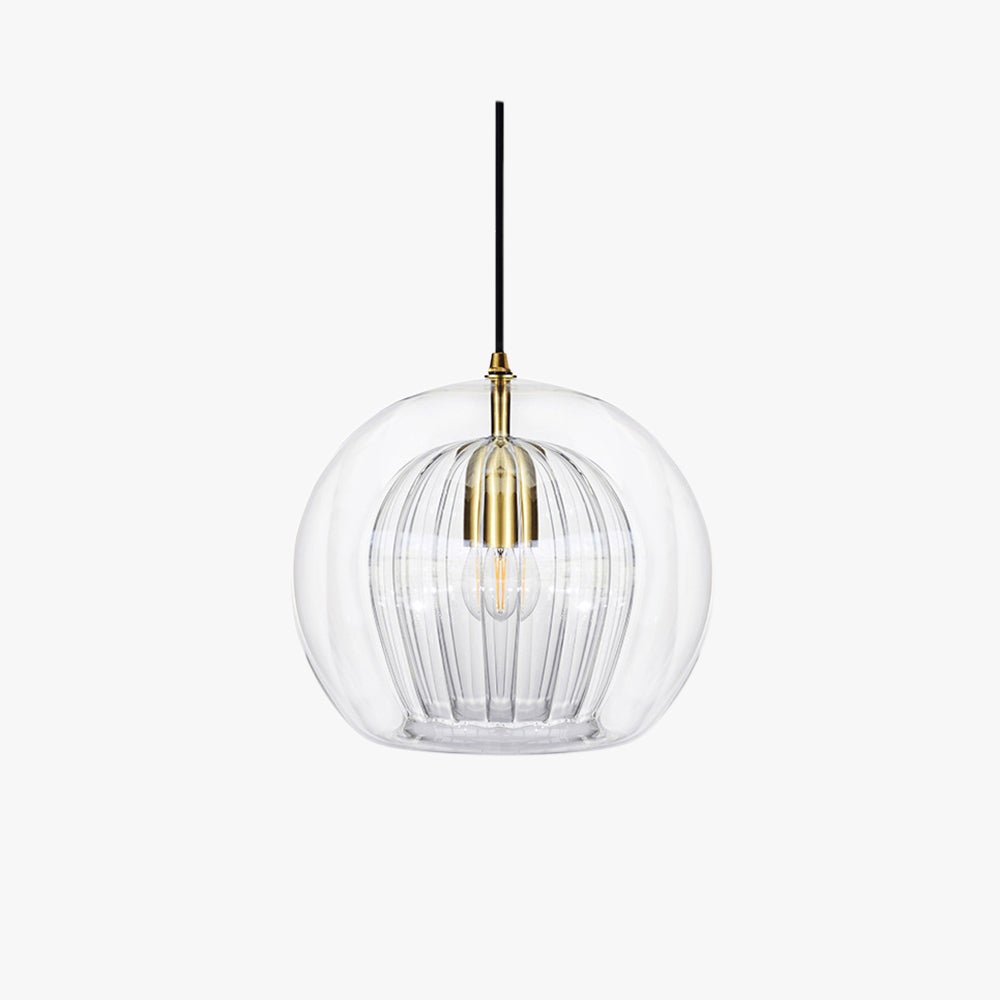 12 Inch Diameter Dual Layer Glass Globe Pendant Light Fixture | Temsk