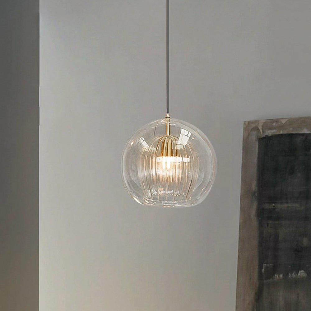 12 Inch Diameter Dual Layer Glass Globe Pendant Light Fixture | Temsk