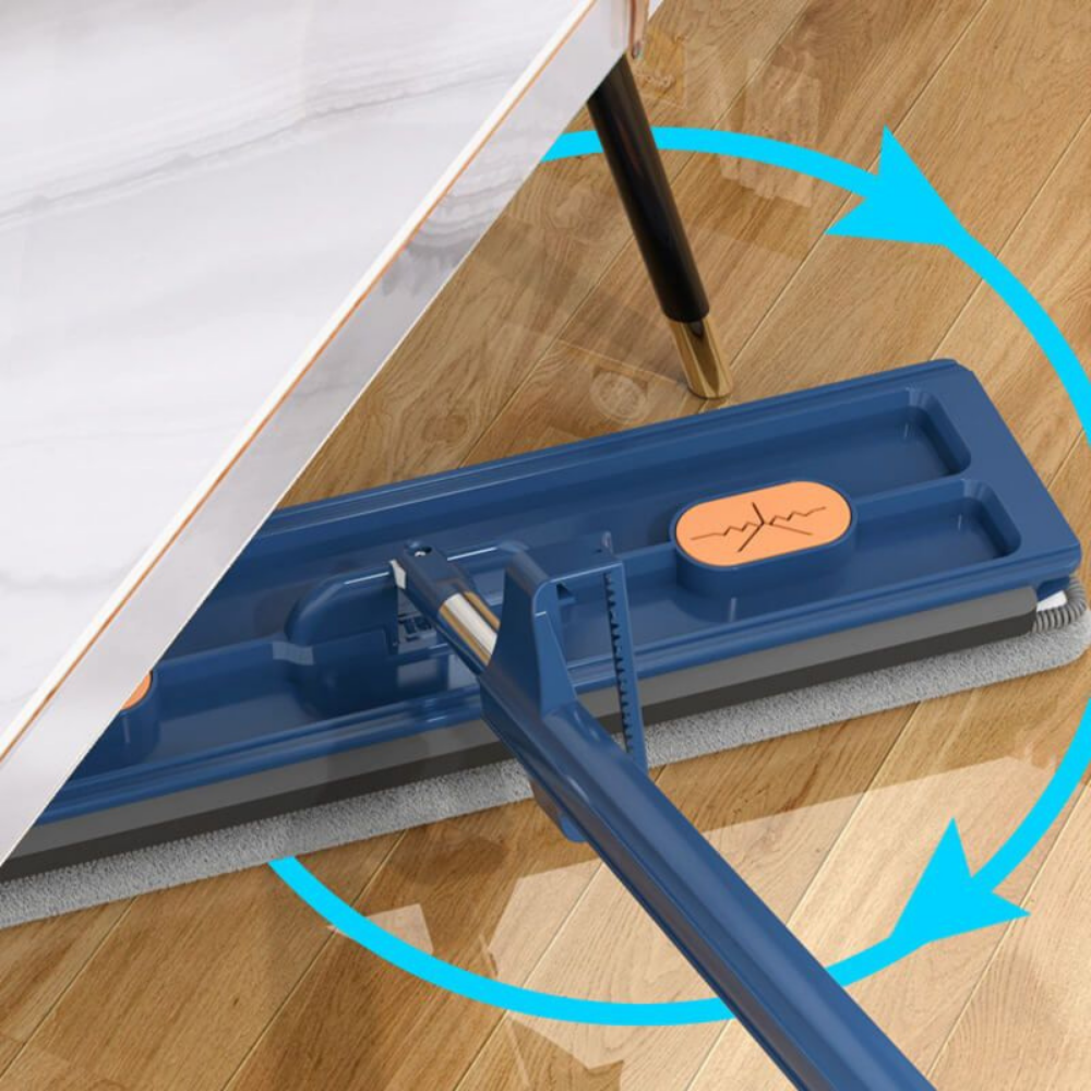 Long Handle Microfiber Floor Mop With Flat Head Cleaning System | Temsk