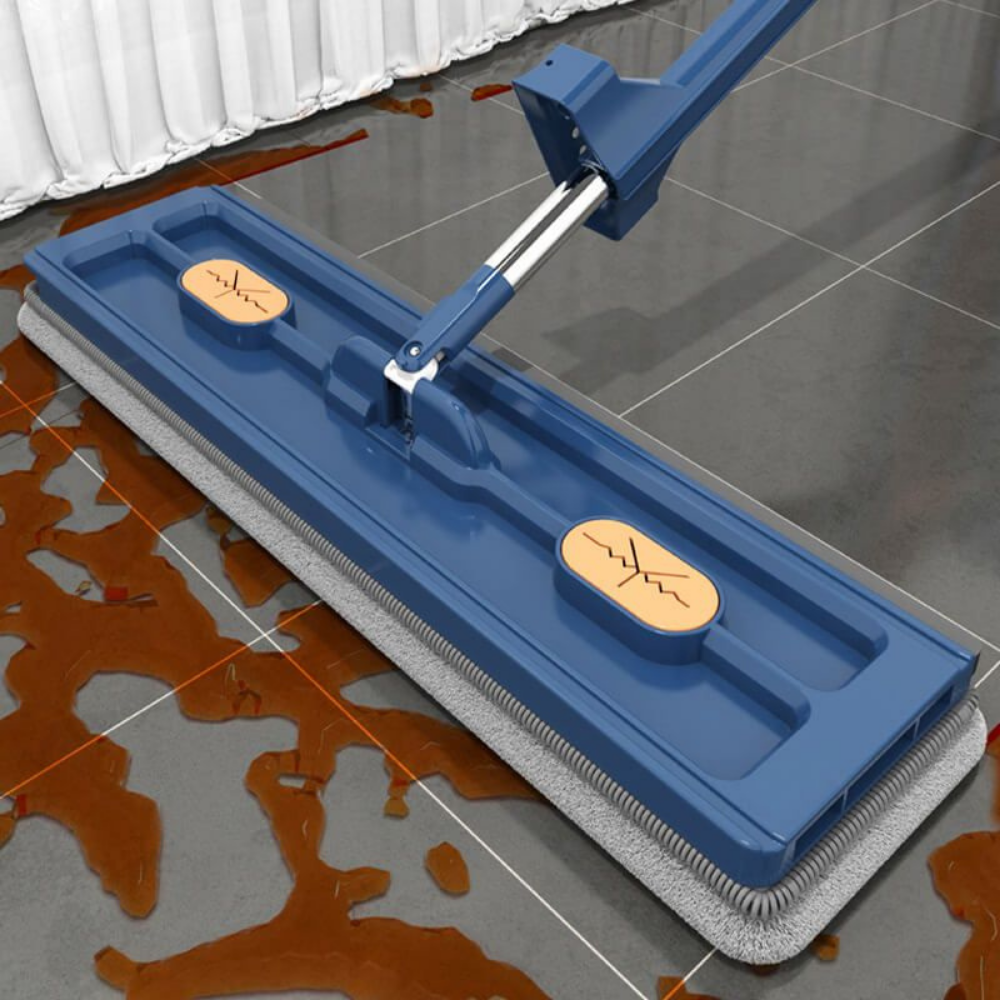 Long Handle Microfiber Floor Mop With Flat Head Cleaning System | Temsk