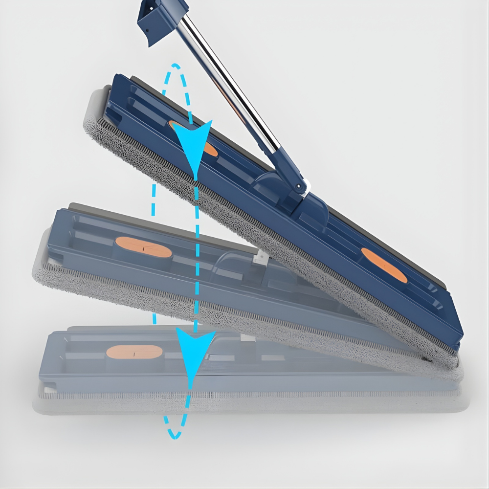 Long Handle Microfiber Floor Mop With Flat Head Cleaning System | Temsk