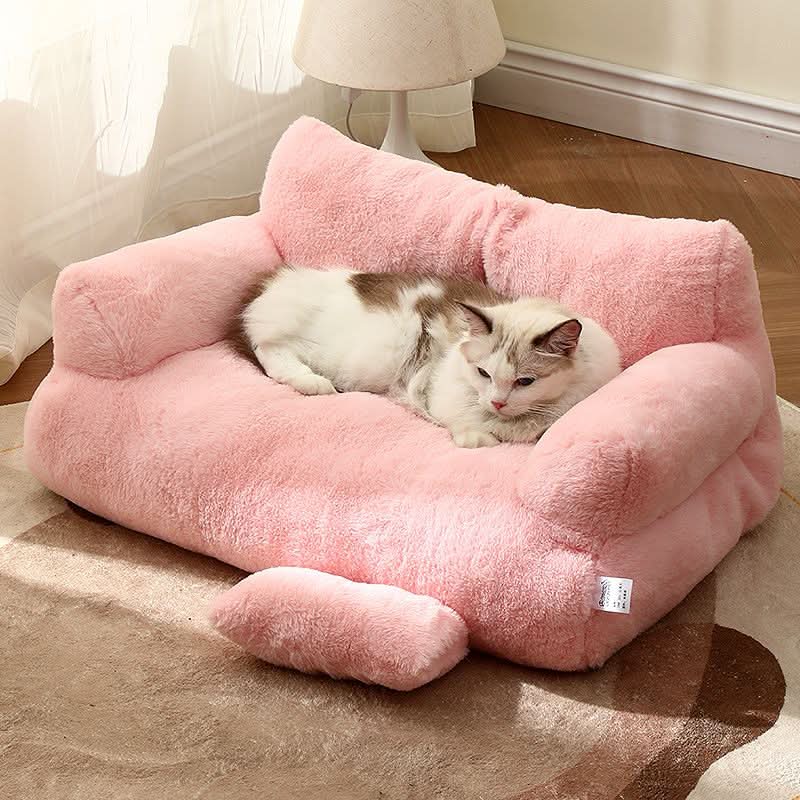 SerenePaws Lounger - Ergonomic Pet Sofa With Raised Edge And Washable Cover | Temsk