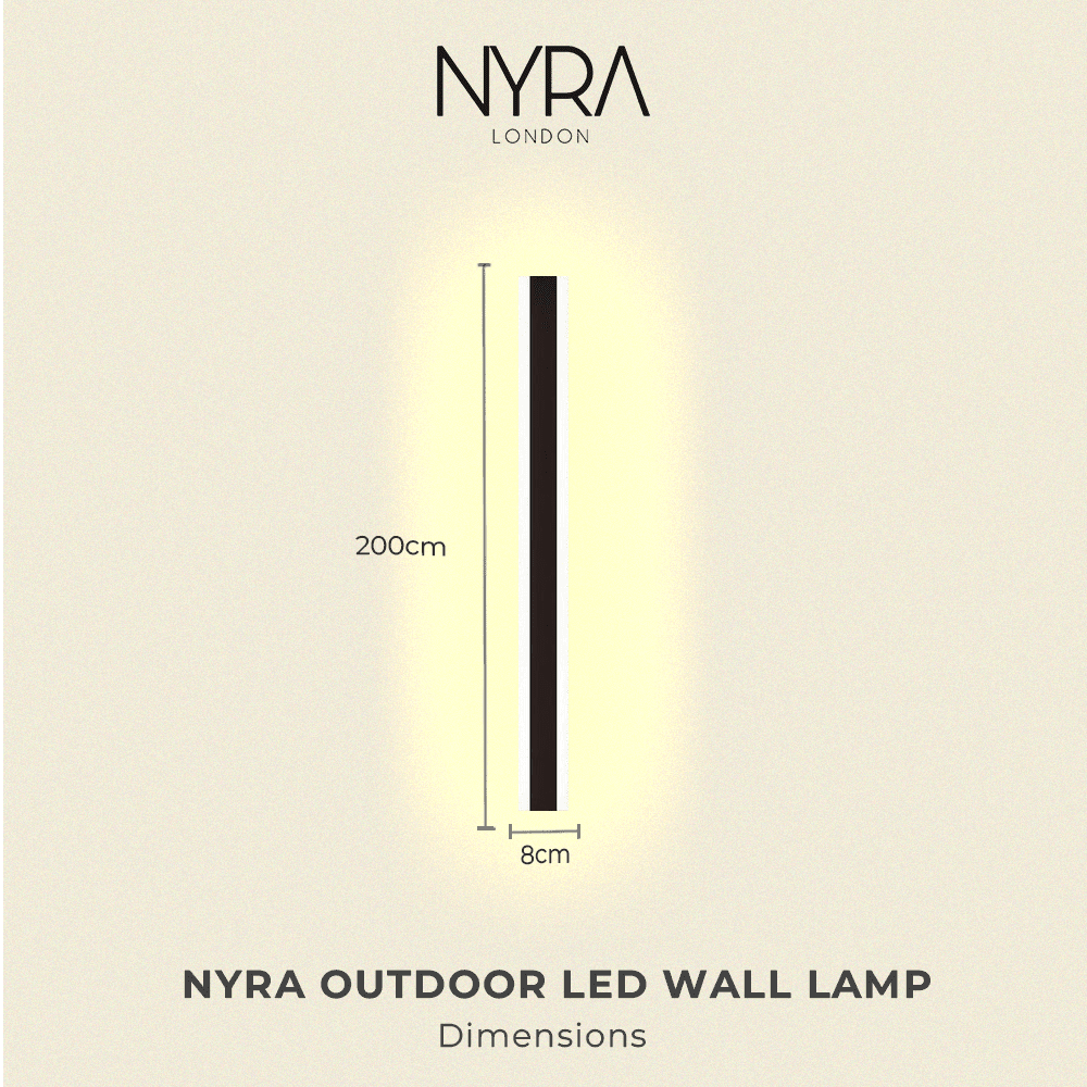 Astrae Long-Strip Outdoor LED Wall Light in Aluminum for Homes and Businesses | Temsk