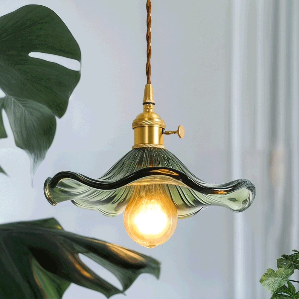 Lyra Glass Pendant Lights With Nordic Floral Motifs | Temsk